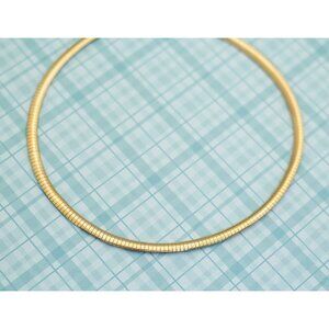 Elegant Circular Gold Tone Choker Necklace - 16.5 inch - L4